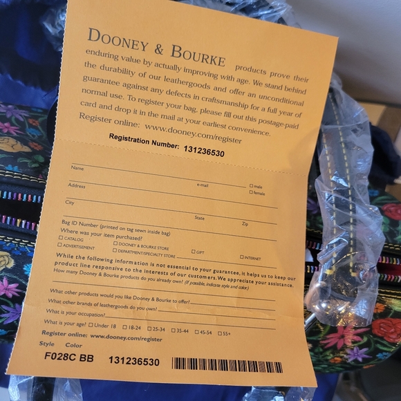 Dooney & Bourke Classic Satchel Black Floral Coated Fabric ~ NWT ~ Stunning! - Picture 9 of 16